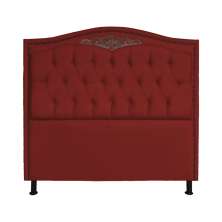 Cabeceira Casal 140cm Para Cama Box Greta Suede Vermelho - DS Estofados