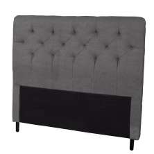Cabeceira Casal 140cm Para Cama Box Ravena Suede Amassado Cinza - DS Estofados