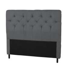 Cabeceira Casal 140cm Para Cama Box Ravena Suede Cinza - DS Estofados