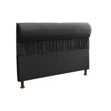 Cabeceira Casal 140cm Para Cama Box Vitória Suede Preto - DS Estofados