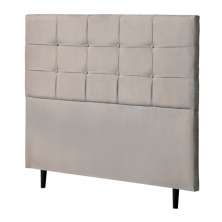 Cabeceira Casal Bari 140cm Para Cama Box Suede Bege - DS Estofados