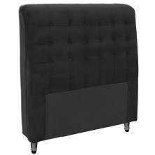 Cabeceira Casal Casal 140cm Ana Para Cama Box Suede Preto - DS Estofados