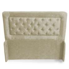 Cabeceira Casal Isa 140cm Para Cama Box Suede Amassado Bege - DS Móveis