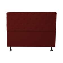 Cabeceira Casal Juliana 140cm Para Cama Box Suede Bordô - DS Estofados