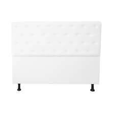 Cabeceira Casal Juliana 140cm Para Cama Box Suede Branco - DS Estofados
