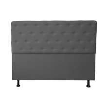 Cabeceira Casal Juliana 140cm Para Cama Box Suede Cinza - DS Estofados