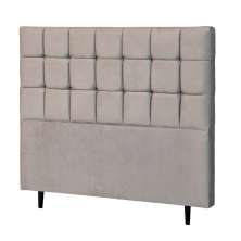Cabeceira Casal Parma 140cm Para Cama Box Suede Bege - DS Estofados