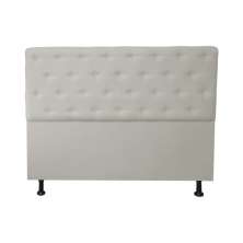Cabeceira Casal Queen  Juliana 160cm Para Cama Box Suede Bege - DS Estofados