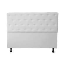 Cabeceira Casal Queen  Juliana 160cm Para Cama Box Suede Branco - DS Estofados