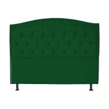 Cabeceira Casal Queen 160cm Para Cama Box Diana Suede Verde - DS Estofados