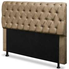Cabeceira Casal Queen 160cm Para Cama Box Paris Suede Capuccino - DS Estofados