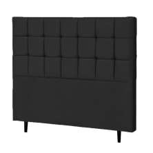 Cabeceira Casal Queen Parma 160cm Para Cama Box Suede Preto - DS Estofados