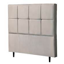 Cabeceira Casal Queen Roma 160cm Para Cama Box Suede Bege - DS Estofados