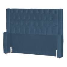Cabeceira Estofada Para Cama Box Casal Queen Emma Suede Azul Royal - DS Estofados