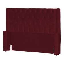 Cabeceira Estofada Para Cama Box Solteiro Emma Suede Bordô - DS Estofados