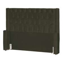 Cabeceira Estofada Para Cama Box Solteiro Emma Suede Marrom - DS Estofados
