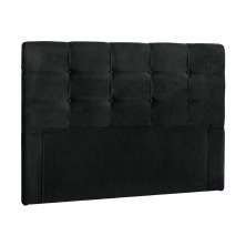 Cabeceira Painel De Casal 190cm Para Cama Box Clean Suede Preto - DS Estofados