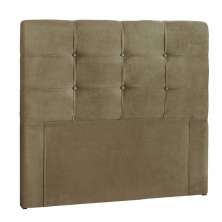 Cabeceira Painel De Solteiro 90cm Para Cama Box Clean Suede Bege - DS Móveis