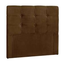 Cabeceira Painel De Solteiro 90cm Para Cama Box Clean Suede Marrom - DS Móveis