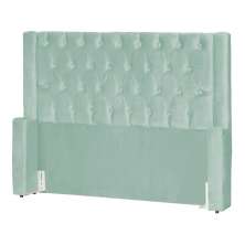 Cabeceira Para Cama Box Casal Emma Luxo Veludo Acqua - DS Estofados