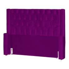 Cabeceira Para Cama Box Solteiro  Emma Luxo Veludo Roxo - DS Estofados