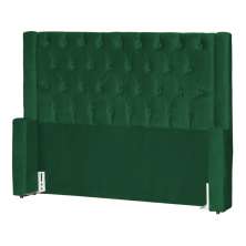 Cabeceira Para Cama Box Solteiro  Emma Luxo Veludo Verde - DS Estofados