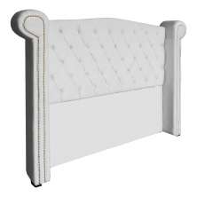 Cabeceira Sienna Casal Queen Luxo Suede Branco