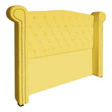 Cabeceira Sienna Solteiro Luxo Suede Amarelo 