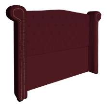 Cabeceira Sienna Solteiro Luxo Suede Bordô