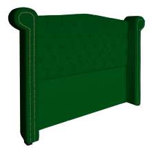 Cabeceira Sienna Solteiro Luxo Suede Verde