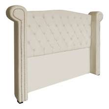 Cabeceira Sienna Super King Luxo Suede Bege 