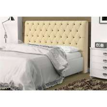 Cabeceira Solteiro 0,90cm Para Cama Box Lady Suede Bege Botões - DS Móveis