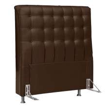 Cabeceira Solteiro 90cm Ana Para Cama Box Napa Marrom - DS Estofados