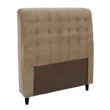 Cabeceira Solteiro 90cm Ana Para Cama Box Suede Bege - DS Estofados