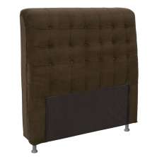 Cabeceira Solteiro 90cm Ana Para Cama Box Suede Marrom - DS Estofados