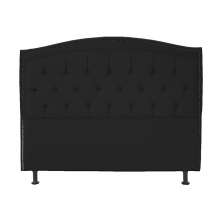 Cabeceira Solteiro 90cm Para Cama Box Diana Suede Preto - DS Estofados