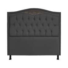 Cabeceira Solteiro 90cm Para Cama Box Greta Suede Cinza - DS Estofados