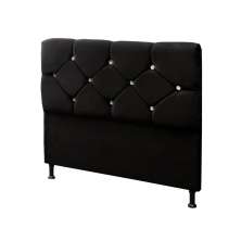 Cabeceira Solteiro 90cm Para Cama Box Livía Suede Preto - DS Estofados