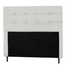 Cabeceira Solteiro 90cm Para Cama Box Luna Napa Branco - DS Estofados