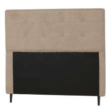 Cabeceira Solteiro 90cm Para Cama Box Luna Suede Amassado Bege - DS Estofados