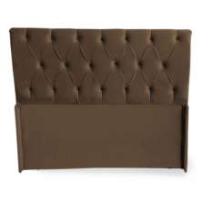 Cabeceira Solteiro Bela 90cm Para Cama Box Suede Marrom - DS Móveis