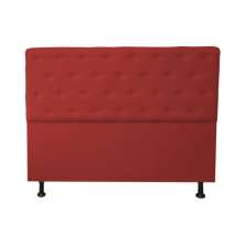 Cabeceira Solteiro Juliana 90cm Para Cama Box Suede Vermelho - DS Estofados