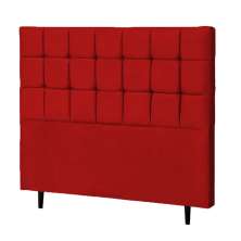 Cabeceira Solteiro Parma 90cm Para Cama Box Suede Vermelho - DS Estofados