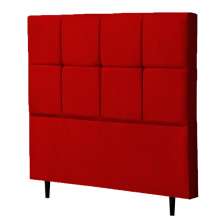 Cabeceira Solteiro Roma 90cm Para Cama Box Suede Vermelho - DS Estofados