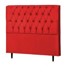 Cabeceira Solteiro Veneza 90cm Para Cama Box Suede Vermelho - DS Estofados