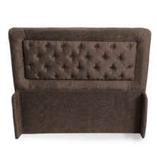Cabeceira Super King Isa 195cm Para Cama Box Suede Amassado Marrom - DS Móveis