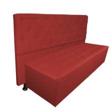 Cabeceira mais Calçadeira Casal Queen Juliana 160cm Para Cama Box Suede Vermelho - DS Estofados
