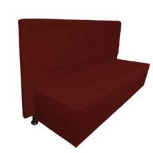 Cabeceira mais Calçadeira Casal Super King Juliana 195cm Para Cama Box Suede Bordô - DS Estofados