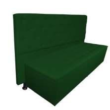 Cabeceira mais Calçadeira Solteiro Juliana 90cm Para Cama Box Suede Verde - DS Estofados