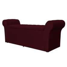 Calçadeira Baú Casal 140 cm Cancun Suede Bordô - DS Estofados